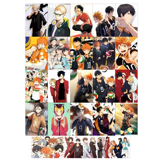11-23 ảnh card Haikyu khác nhau ép lụa/ Card để ví anime Haikyuu