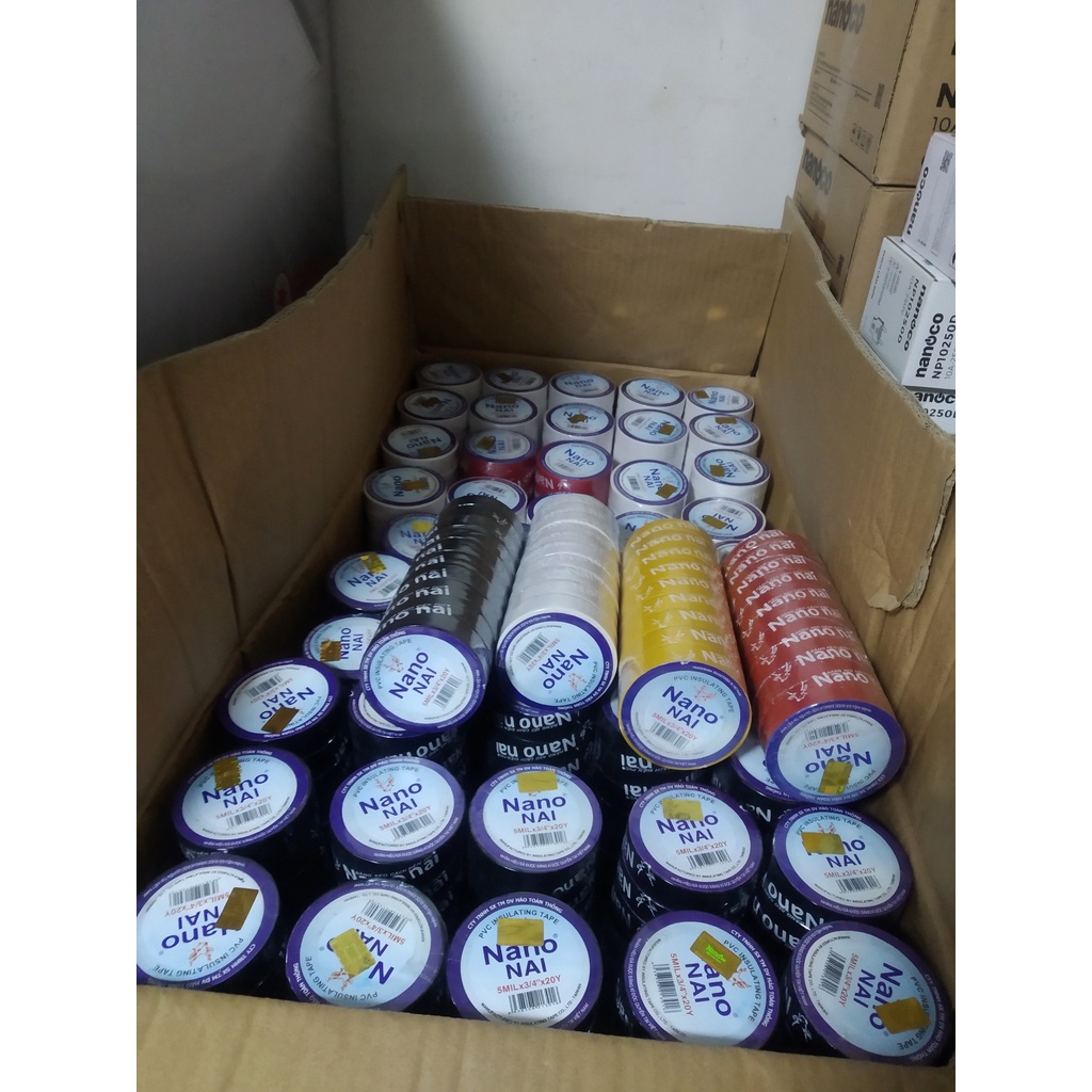 Băng keo điện NanoNai 20Yard Giá Cây/10 Cuồn