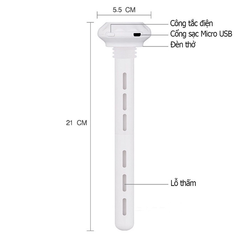 MÁY TẠO ẨM KHUẾCH TÁN RINH DẦU PHUN SƯƠNG CÓ USB DỄ SỬ DỤNG