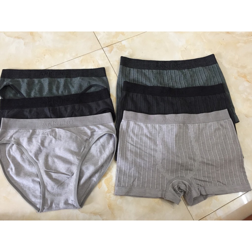 Sịp tam giác dệt liền Aristino AD09 sợi tre bamboo vải dày dặn, co giãn mạnh