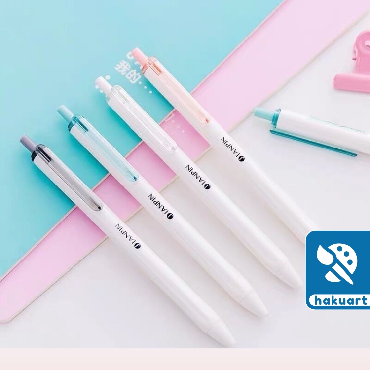 Bút gel JIANPIN VIENCE GP9060 Mực đen 0.5mm Cho Học Sinh Ghi Chú - Văn Phòng Phẩm Haku