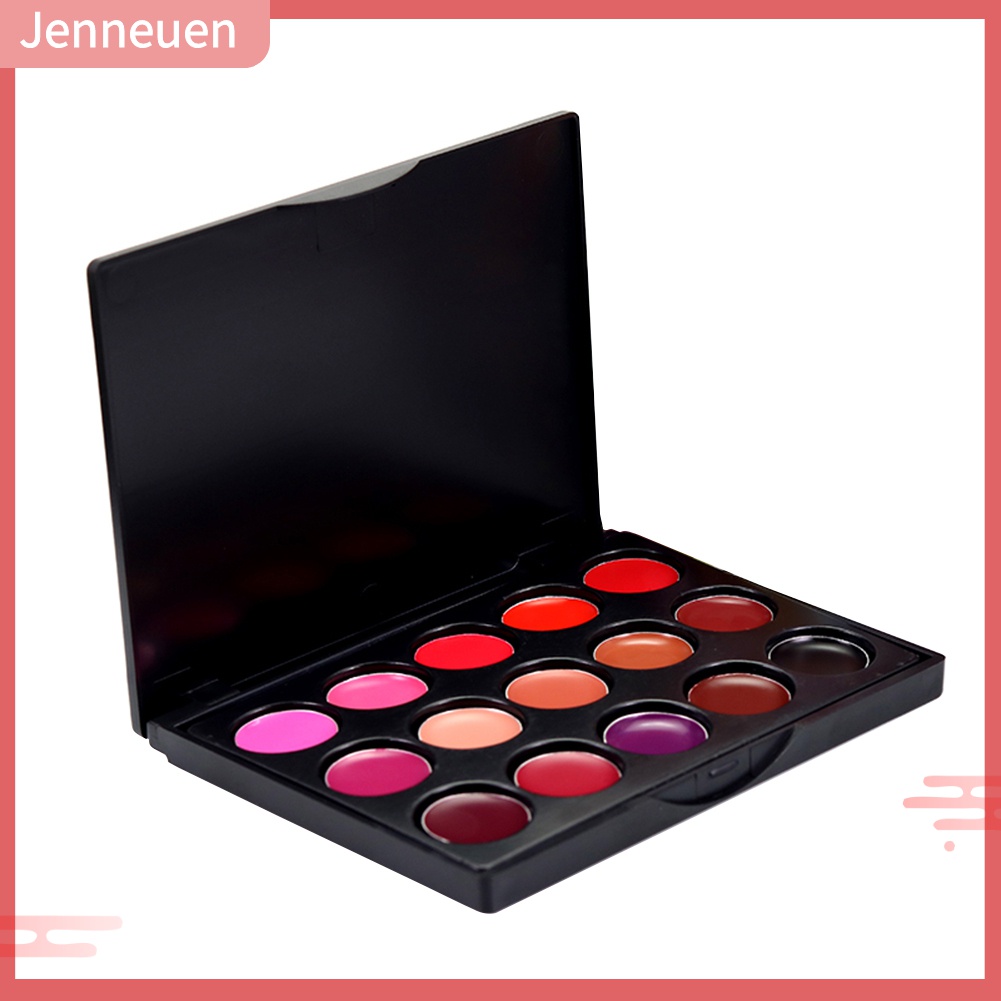 Bảng Son Môi Mini 15 Màu Ánh Nhũ Lâu Trôi Thời Trang Cho Nữ