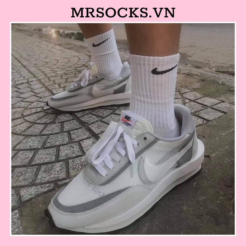 Tất vớ cổ cao nam nữ tất nikee thể thao đen trắng COMBO 4 ĐÔI cotton cao cấp hàn quốc đẹp giá rẻ  MRSOCKS VC032