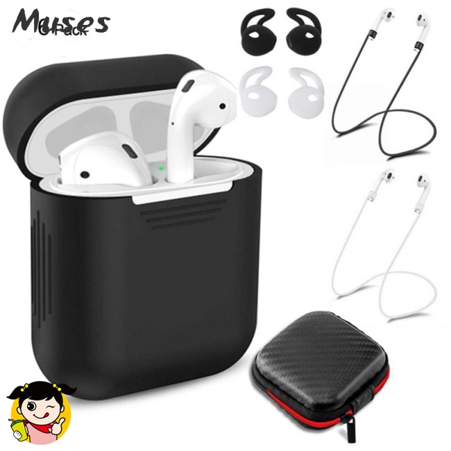 Muse07 Bộ tai nghe không dây Bluetooth+hộp sạc+dây chống mất+bông nhét tai êm ái tiện lợi