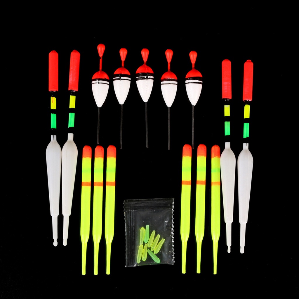 Set 15 Phao Câu Cá Dạng Đứng Trọng Lượng Nhẹ Tiện Dụng