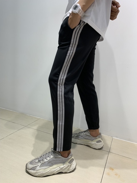 Quần dài 3 sọc Suông Phàn quang Nam nữ chất poly Kun shop