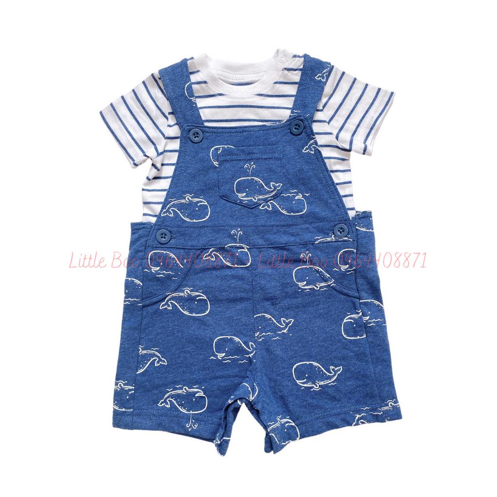 Set yếm đùi Little Me cho bé trai dễ thương 3-24M