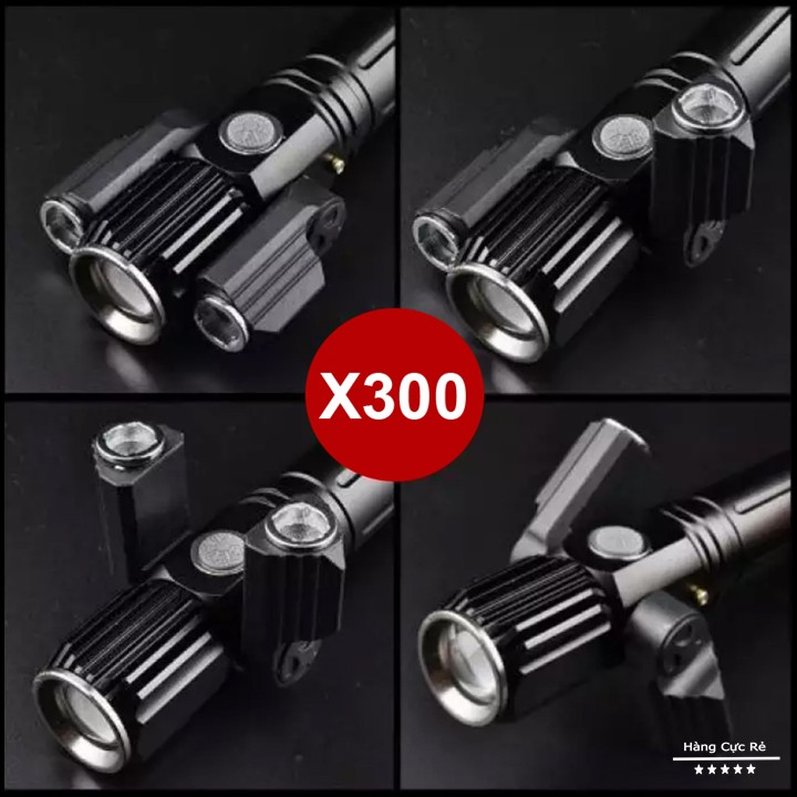 Đèn Pin Cầm Tay 3 Bóng Siêu Sáng Xoay 360 Độ - 4 Chế Độ Ánh Sáng