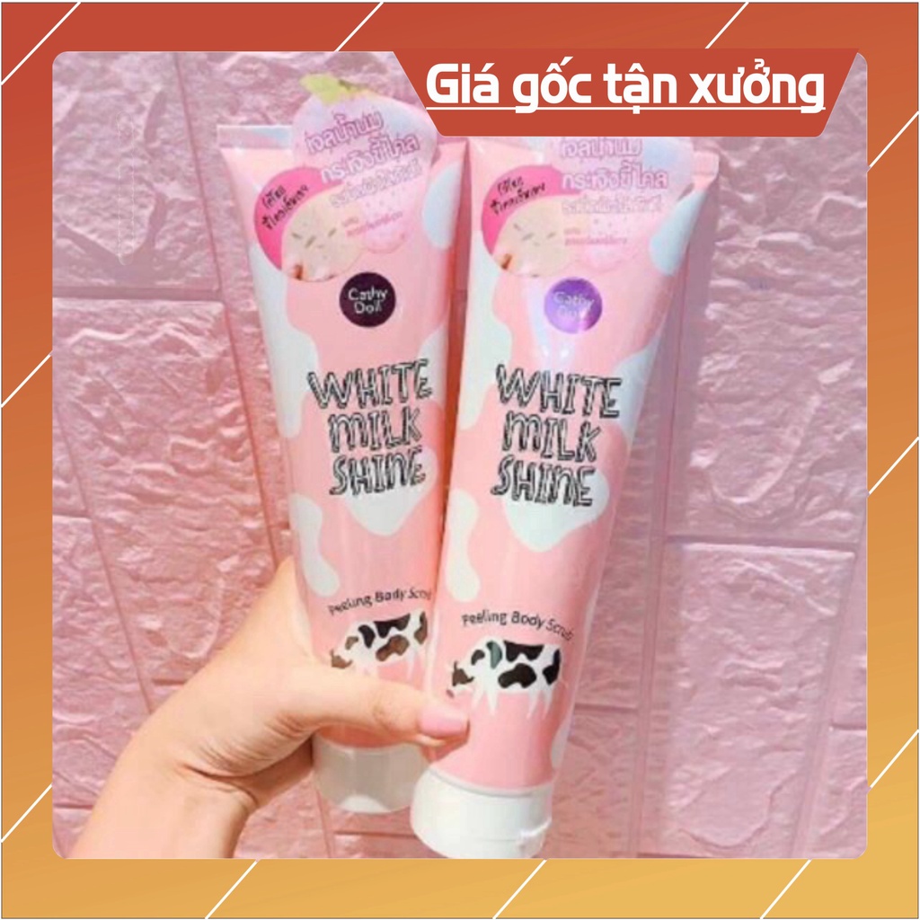 Tẩy da chết toàn thân white milk shine cathy doll 320ml