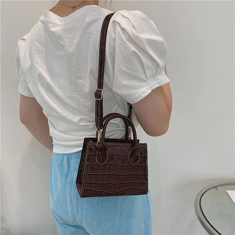 Túi xách nữ họa tiết đá cao cấp phù hợp niche năm 2021 túi xách đeo một vai kiểu phương Tây mới hợp thời trang