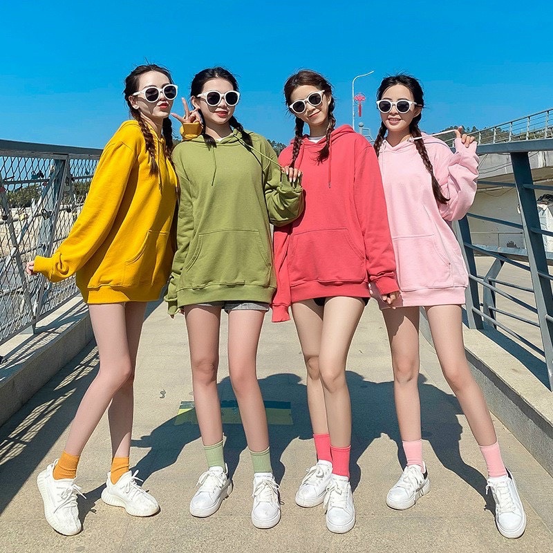 Áo hoodie trơn nhiều màu ,Áo sweater nam nữ,Áo hoodie nam nữ from rộng Unisex ,chất bao đep XƯỞNG MAY TC 2