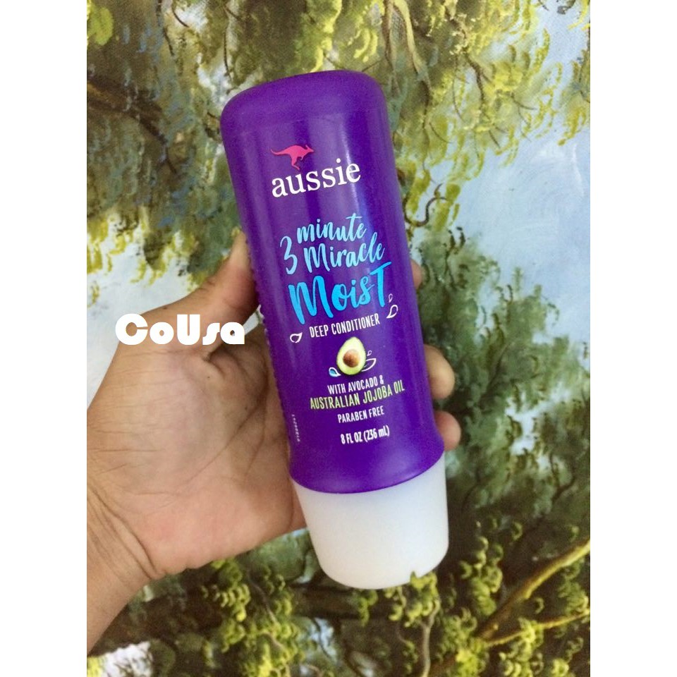 Kem Xả Tóc 3 Phút Aussie 3 Minute Miracle MOIST Deep Conditioner