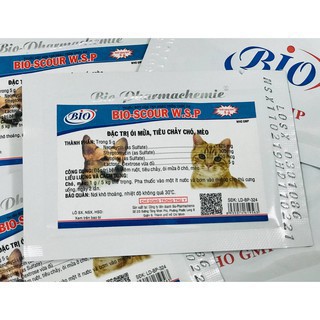 Bột Bio Scour W.S.P Gói 5g - Hỗ Trợ Kiểm Soát Viêm Ruột, Tiêu Chảy Thú Cưng Chó Mèo