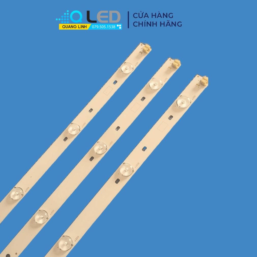 BỘ LED TIVI  TOSHIBA 32P1300,32P1303,32P1400,32L2450 mới 100% hàng chính hãng chất lượng, bộ 3 thanh,mỗi thanh 6 bóng 3v