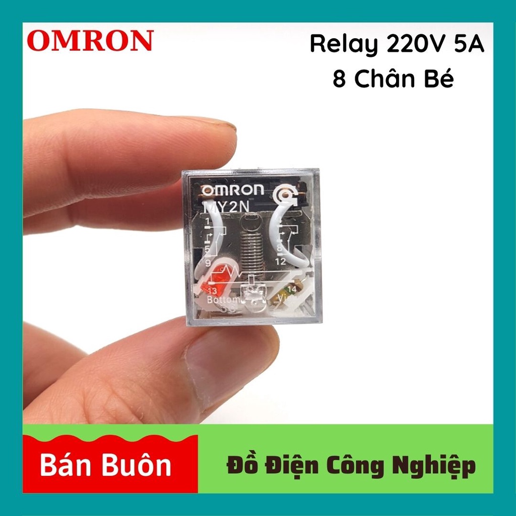 Relay omron 220v, rơ le 8 chân, relay 220v 5a