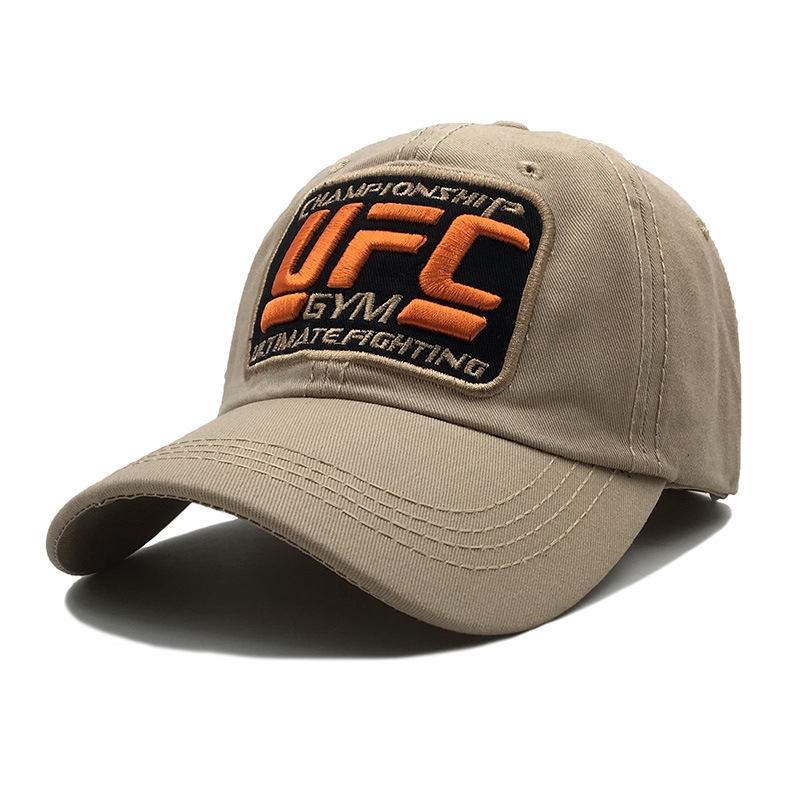Mũ bóng chày cotton thêu UFC Tấm che nắng cho nam và nữ Mũ che nắng ngoài trời Mũ snapback Mũ bóng chày nam