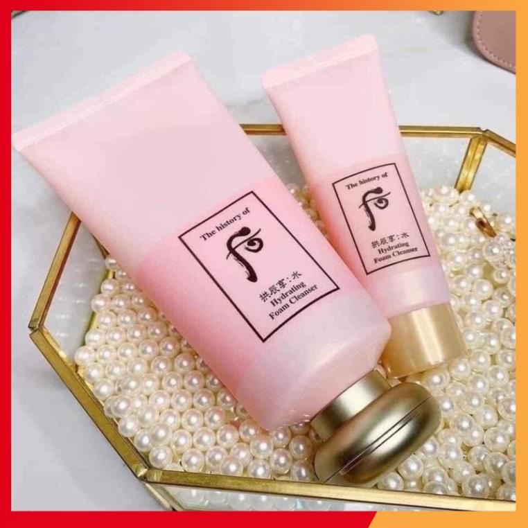 set sữa rửa mặt whoo hồng dưỡng ẩm mịn da 180ml + 40ml