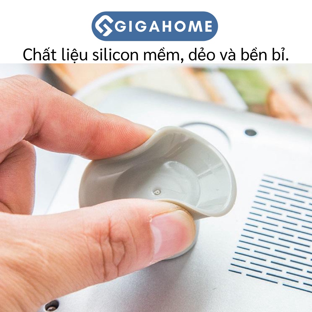 Bộ 4 Nút Silicone Kê Chân Laptop Chống Nóng, Tản Nhiệt GIGAHOME Chống Trơn Trượt 4858