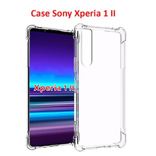 Ốp Lưng Sony Xperia 1 II / Xperia 1 Mark 2 Trong Suốt Chống Sốc 4 Góc - Nhựa Dẻo Phủ NaNo Cao Cấp