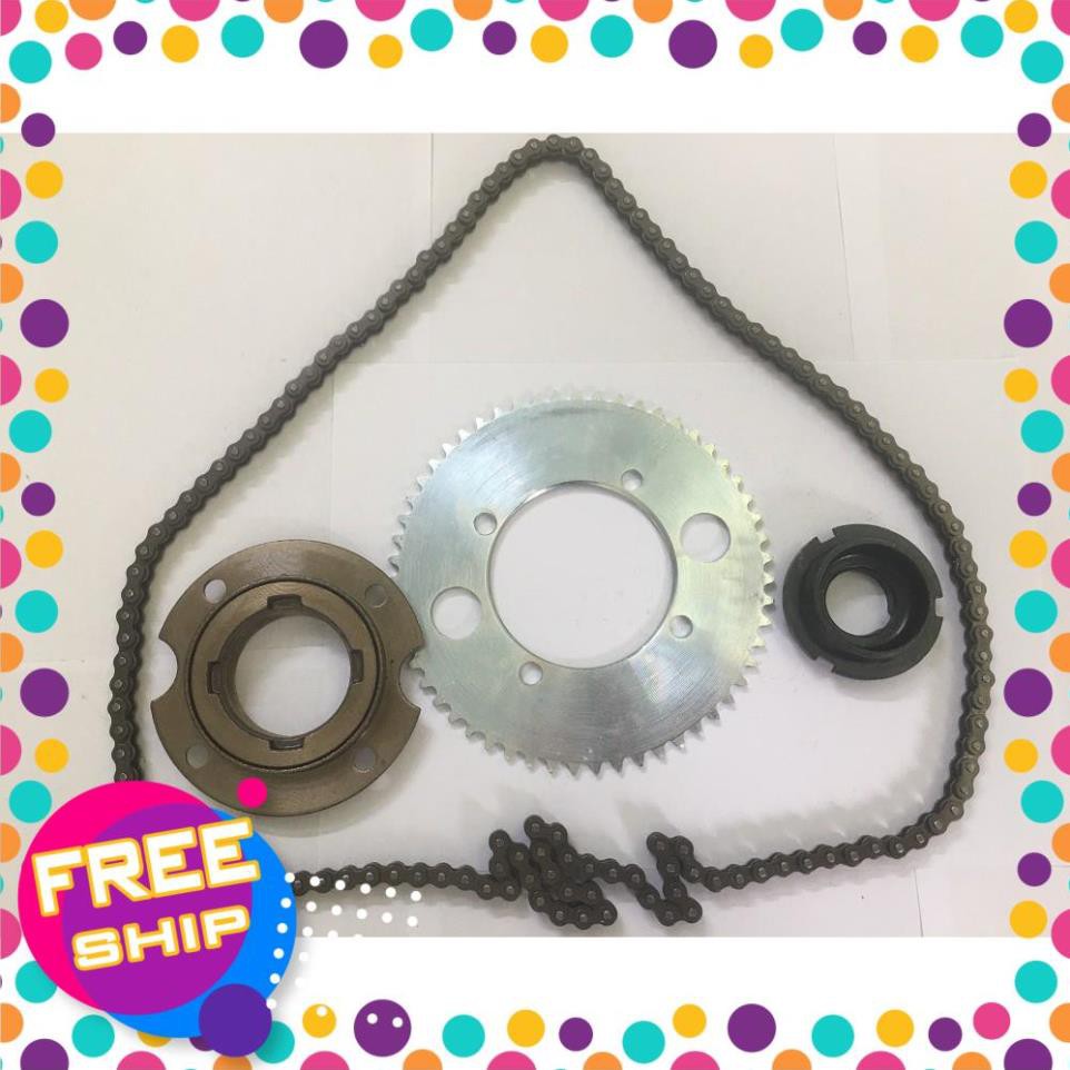 Trọn bộ nhông đĩa xích líp chế gắn xe đạp