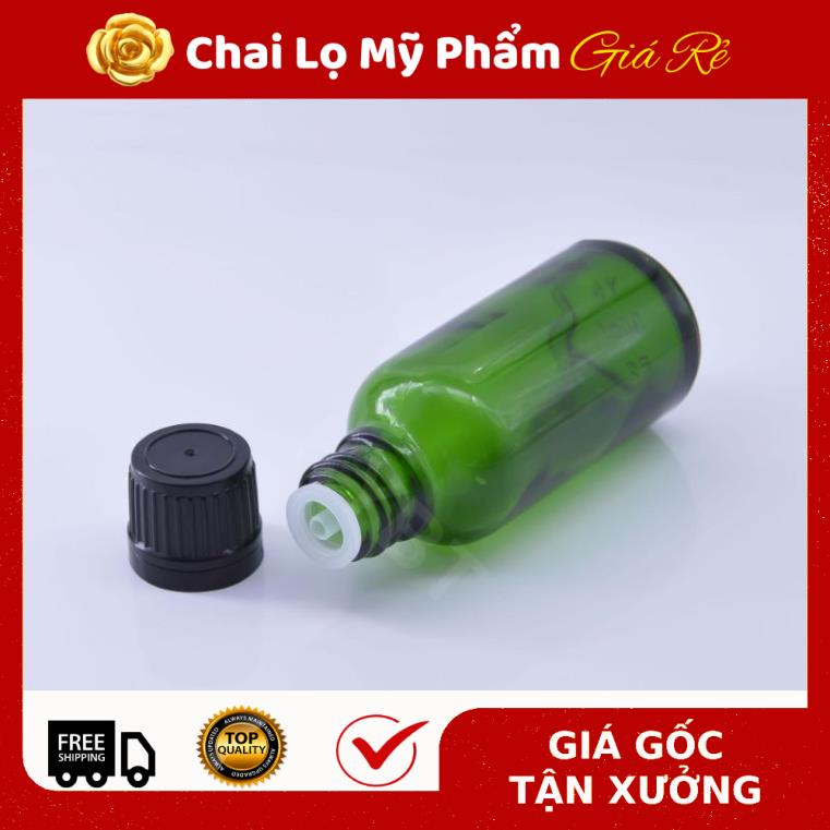 Lọ Chiết Serum ❤ [5ml,10ml] Lọ đựng tinh dầu Xanh Lá nắp vặn đen,trắng chiết serum , phụ kiện du lịch