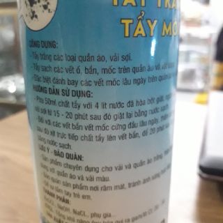 Nước tẩy mốc quần áo đa năng tracatu