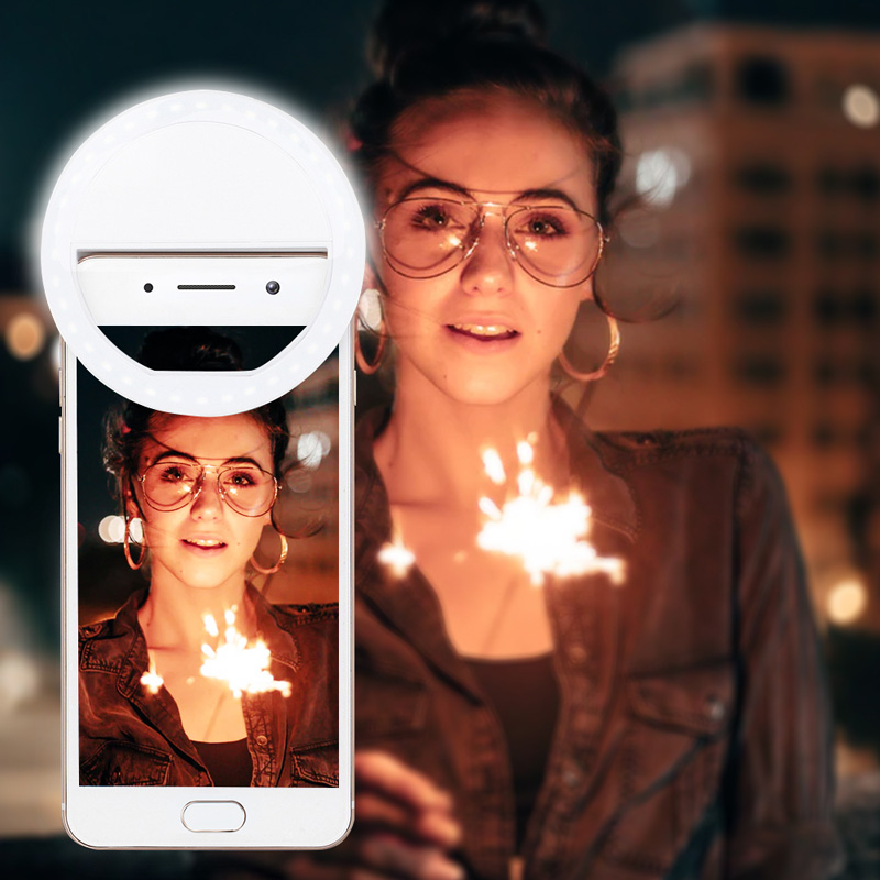 Vòng đèn 36 LED bắt sáng dạng kẹp hỗ trợ chụp ảnh tự sướng nhỏ gọn dành cho điện thoại iPhone