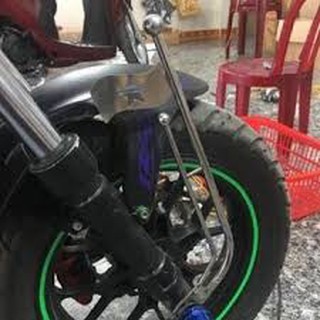 Phụ kiện xe máy  365 - Cột cờ inox gắn trục trước xe máy (cao cấp )