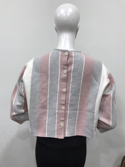 Áo len croptop kẻ sọc made in Việt Nam thiết kế bắt mắt cực dày dặn mềm mịn