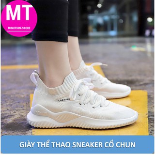 Giày Thể Thao Nữ Tập Gym Đế Mềm Cổ Chun