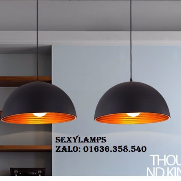 ĐÈN TRANG TRÍ THẢ BÀN ĂN HÌNH MŨ CỐI (TẶNG KÈM BÓNG LED EDISON TRANG TRÍ)