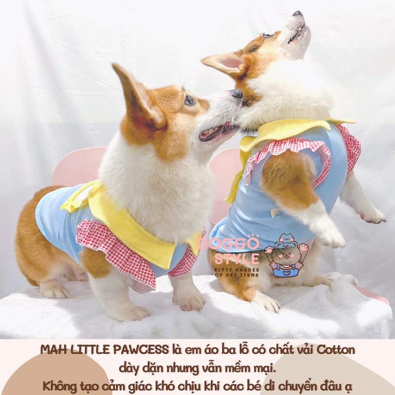 Áo Thun Ba Lỗ DoggoStyle Vải Cotton Ấm Mùa Thu Đông Cho Chó Lớn Size Bự Corgi Bull Pháp Pug Mặt Xệ Lạp Xưởng
