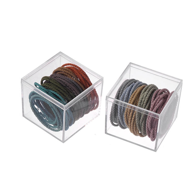 Set 50 Dây Buộc Tóc Co Giãn Nhiều Màu Sắc Phong Cách Hàn Quốc