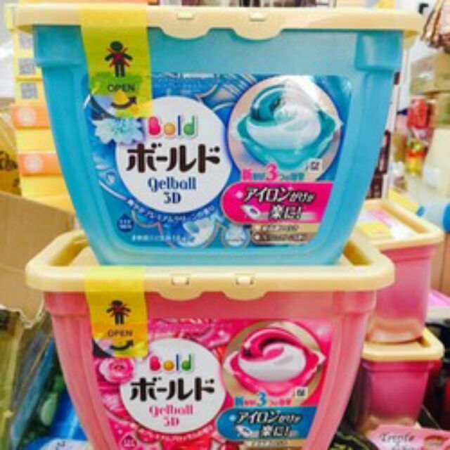 Viên giặt xả Gelball 3D Bold Nhật Bản hộp 18 viên