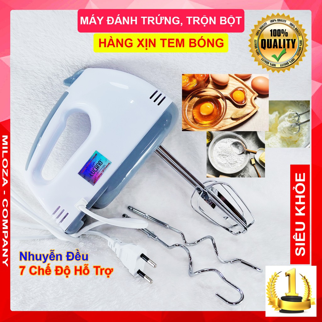 Máy Đánh Trứng - Máy Trộn Bột - Cầm Tay Mini Dùng Đánh Kem, Sữa, Cafe - Trộn Nhanh, Nhuyễn Đều, Tiện Dụng - KUROKI MDT01