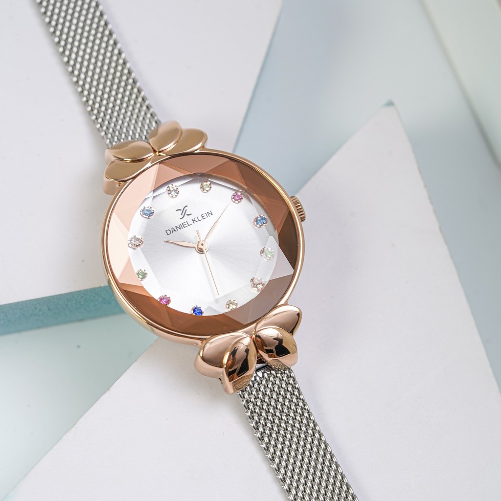 Đồng hồ Nữ Daniel Klein Flowers Demi Silver Rose Metal Wire- Lamy watch