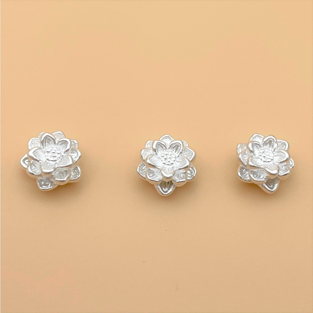 Nối hoa sen nối ngang phân tầng - Charm Bạc 925 - CB367