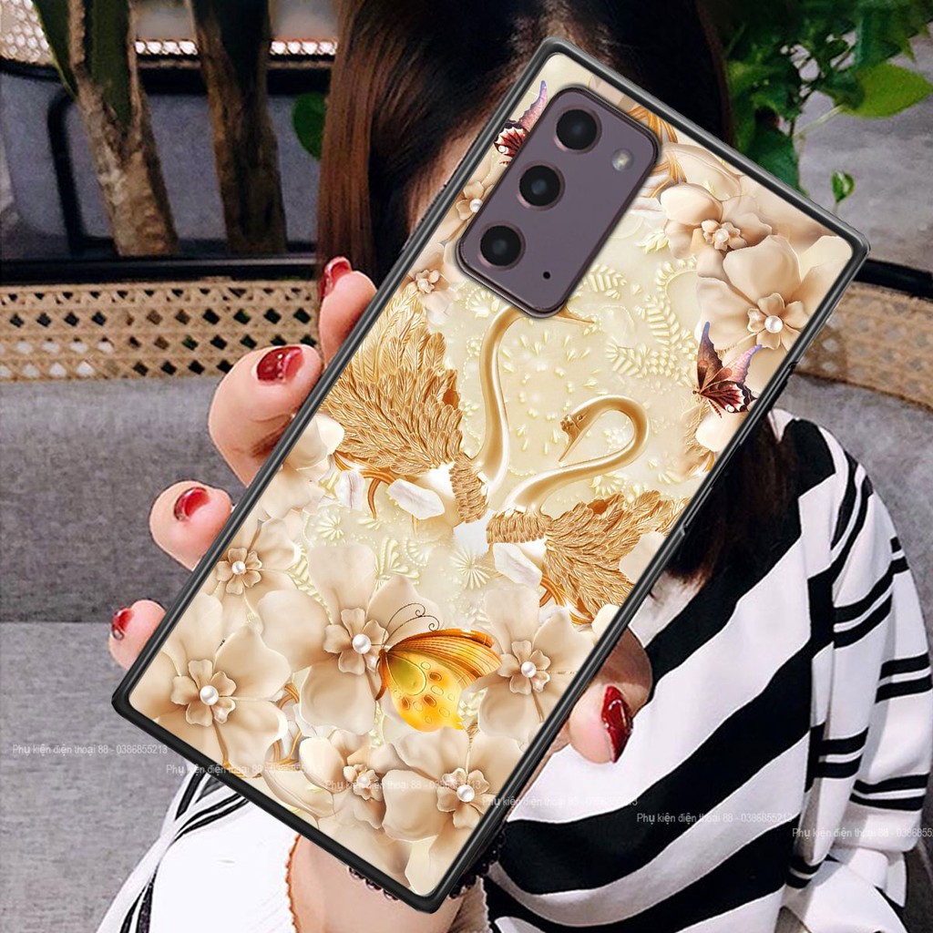 Ốp lưng Samsung NOTE 20 hình hình hoa, thiên nga, đẹp thời trang - CAO CẤP - SANG TRỌNG