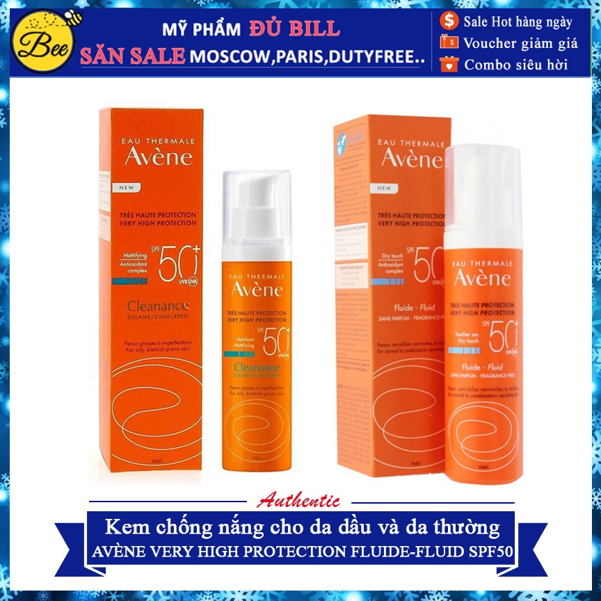 Kem chống nắng AVÈNE DRY TOUCH FLUIDE SPF 50+