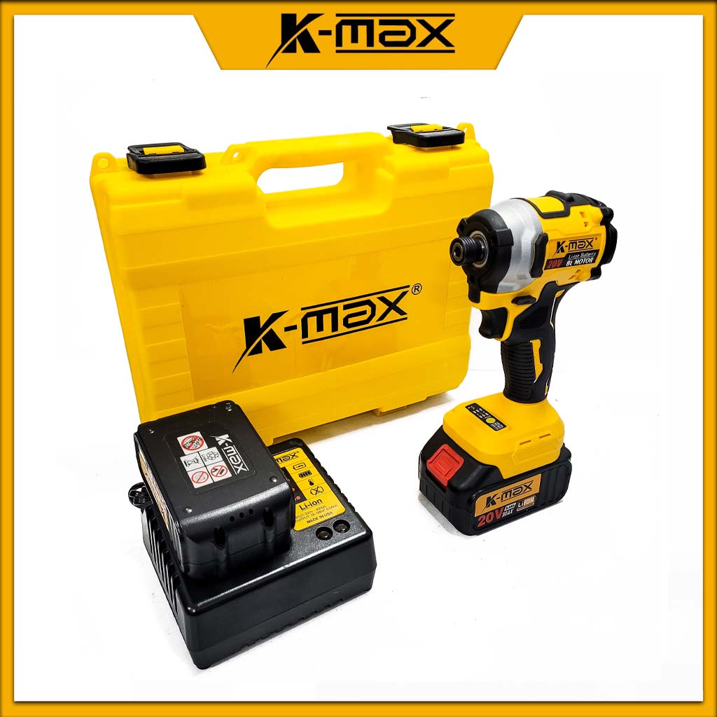 Máy chuyên vít K-MAX 20v K-03XG  chân pin MAKITA - Động cơ không chổi than - 3 đèn led trợ sáng - Hàng chính hãng