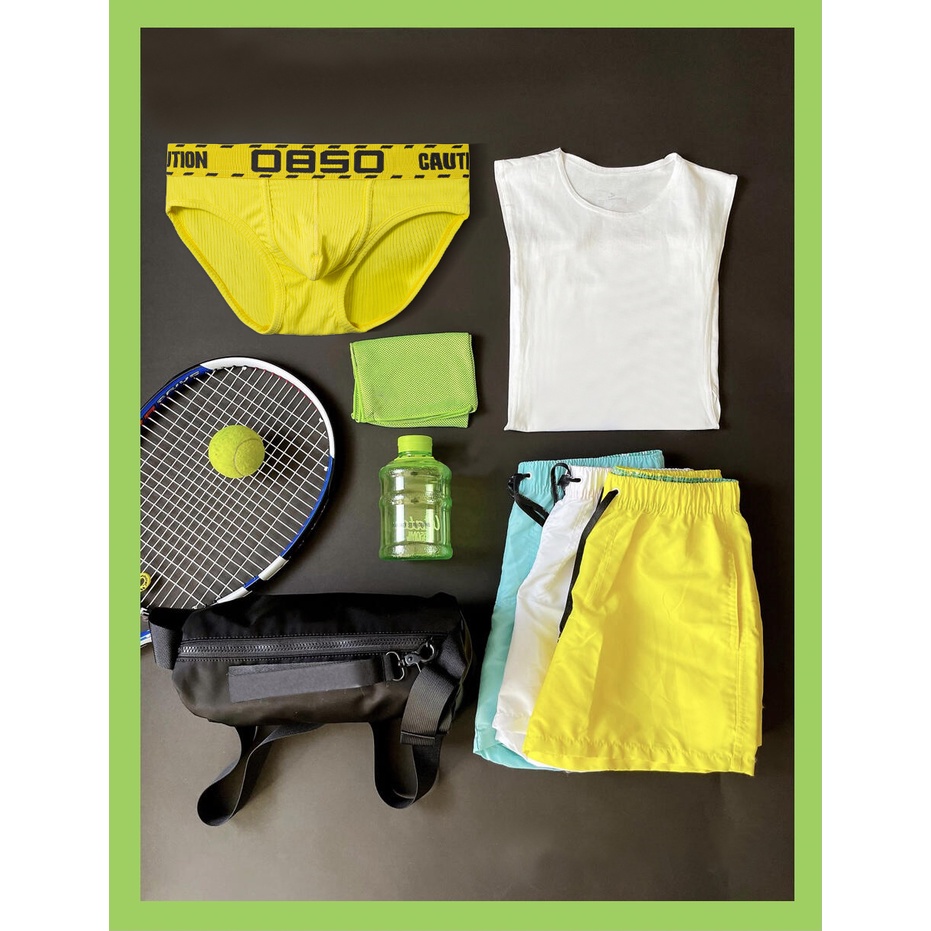 ORLVS Quần lót BS3101 thiết kế lồi chữ U quyến rũ vải cotton mềm thoáng khí mau khô dành cho bạn nam mặc đi biển