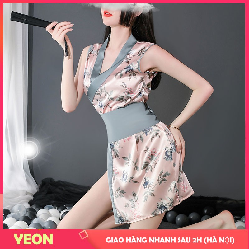 Cosplay Kimono Nhật Bản Siêu Sexy - Set Kimono Nhật Cực Kỳ Khêu Gợi Quyến Rũ Kimochi Vải Satin Lụa | BigBuy360 - bigbuy360.vn