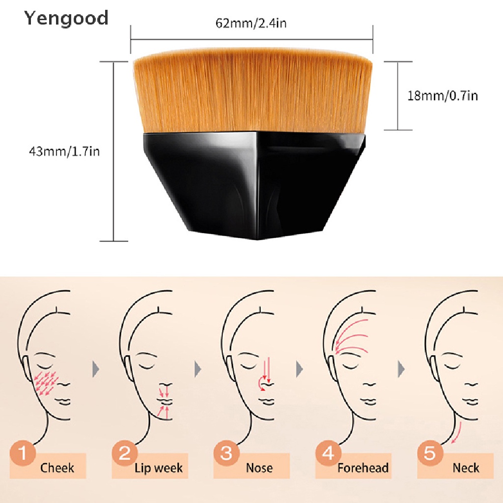 (Hàng Mới Về) Cọ Trang Điểm Đầu Lục Giác Tiện Lợi Chất Lượng Cao