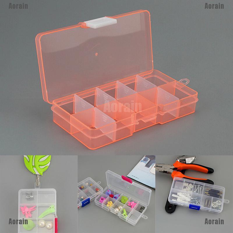 Hộp Nhựa 10 Ô Đựng Trang Sức Tiện Lợi
