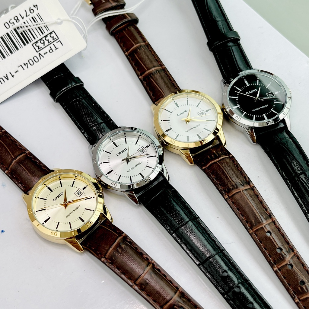 Đồng hồ nữ dây da Casio LTP V004 Seri