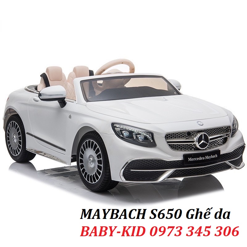 Ô tô điện trẻ em MERCEDES MAYBACH S650 ghế da sơn tĩnh điện 2 chỗ 4 động cơ (Đỏ-Đen-Trắng-Hồng)