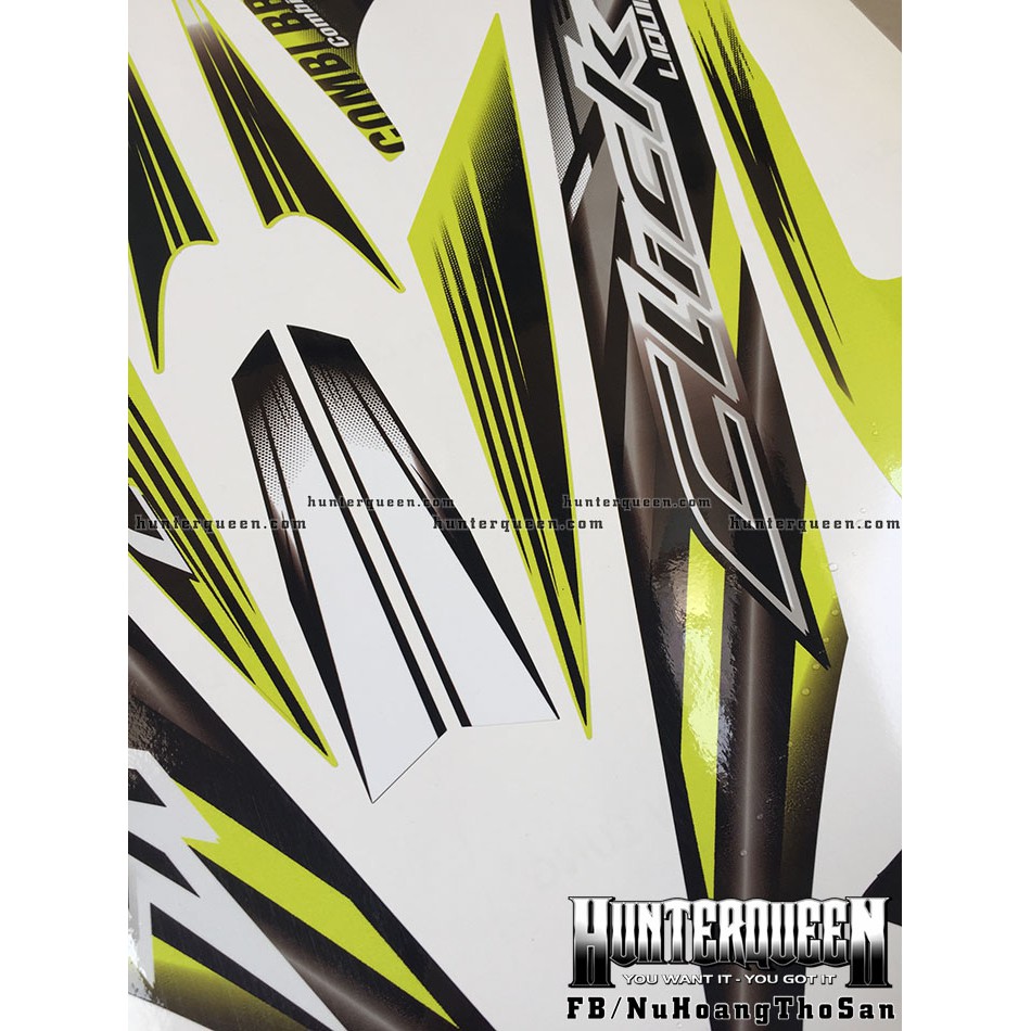 Tem rời xe Click 110 đen - vàng chanh