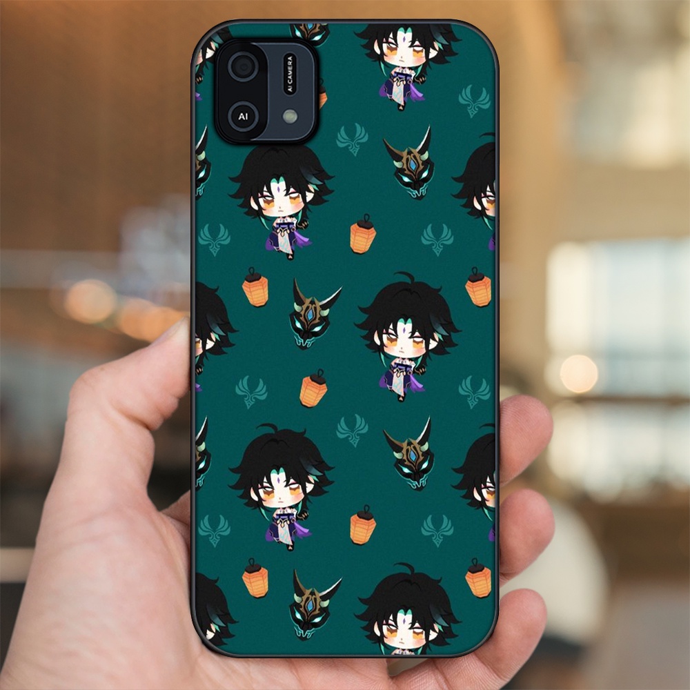 Ốp lưng Oppo A16K viền đen in hình Xiao Genshin Impact