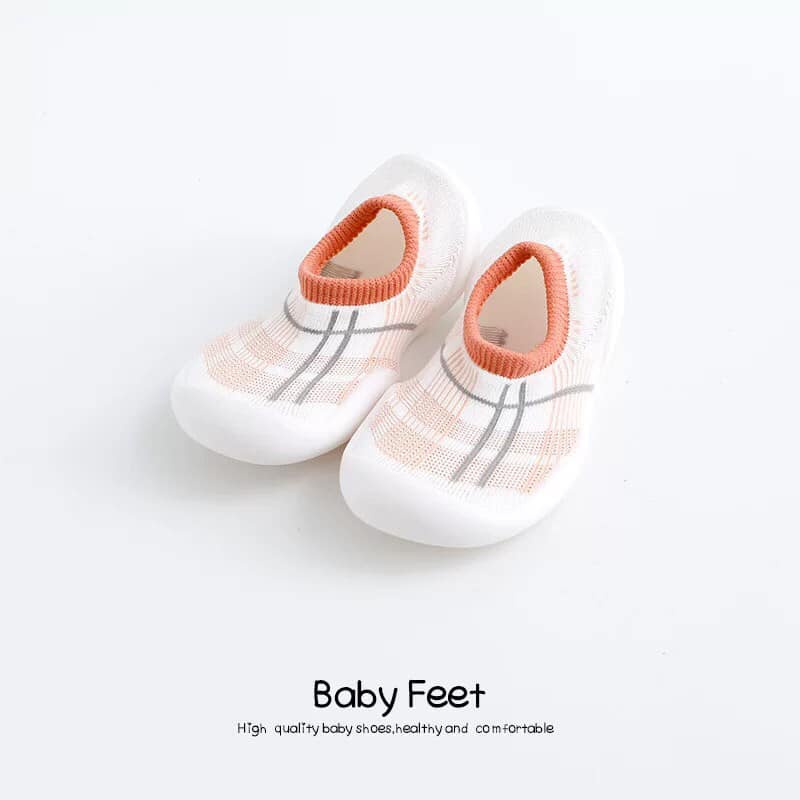 Giày Bún Cho Bé Trai Bé Gái Tập Đi Vải Mềm Co Giãn Đế Silicon Baby Feet - NHẮN TIN CHỌN MÀU VÀ SIZE