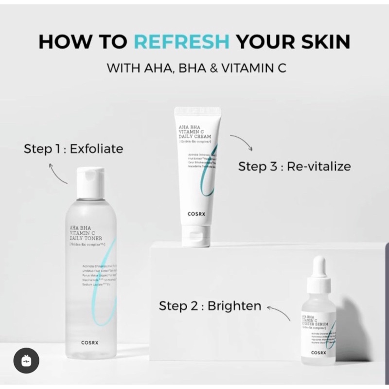 Dòng dưỡng COSRX AHA BHA VITAMINC
